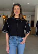 Load image into Gallery viewer, SUTTON TEE- BLACK
