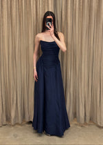 Load image into Gallery viewer, CELESTE STRAPLESS MAXI DRESS -MIDNIGHT
