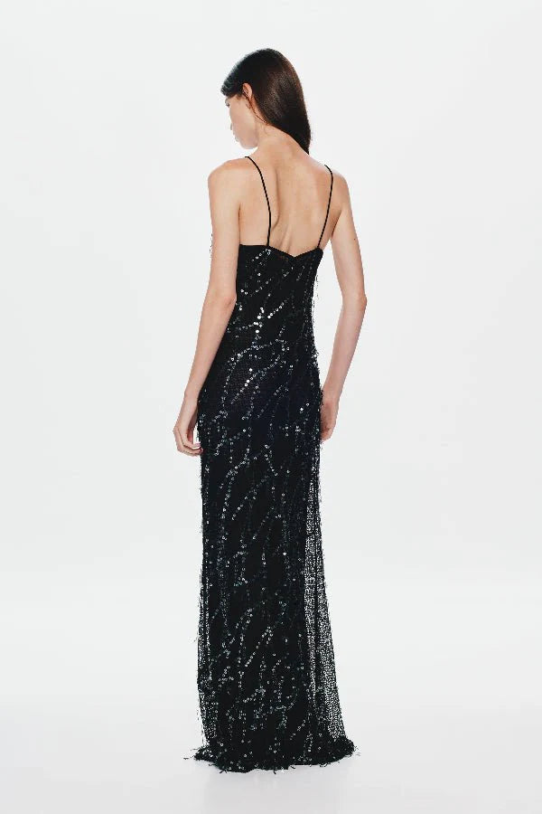 ONYX SEQUIN DRESS - BLACK