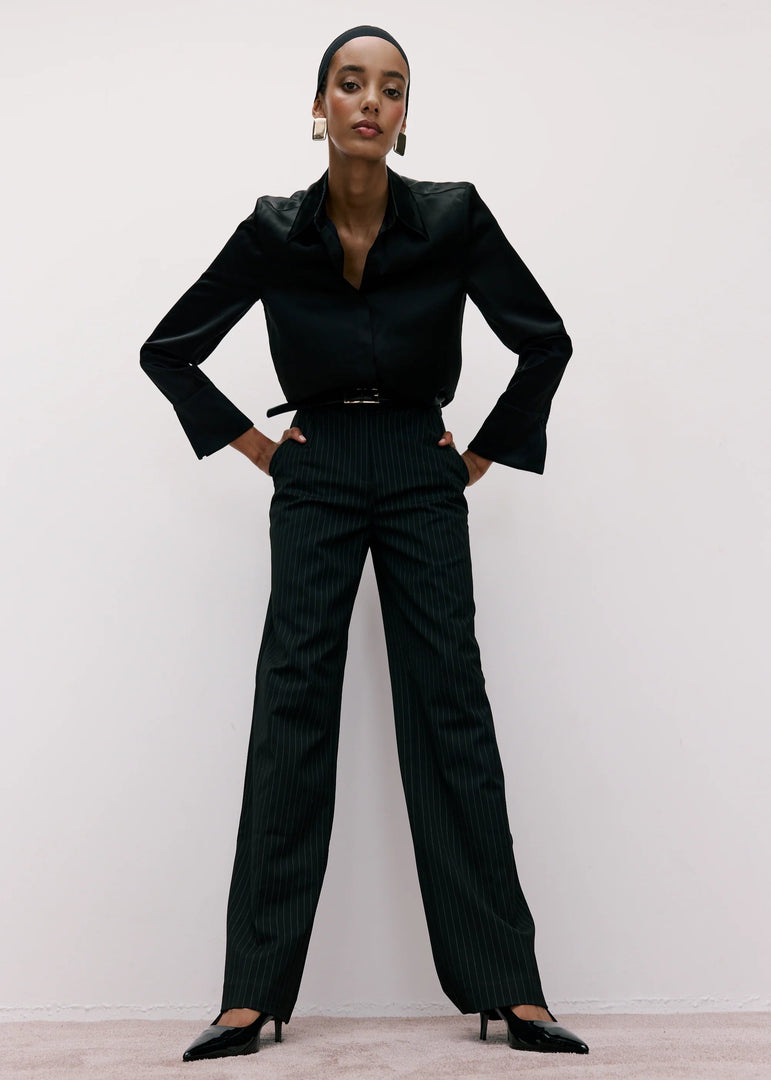 SILKY SHIRT - BLACK