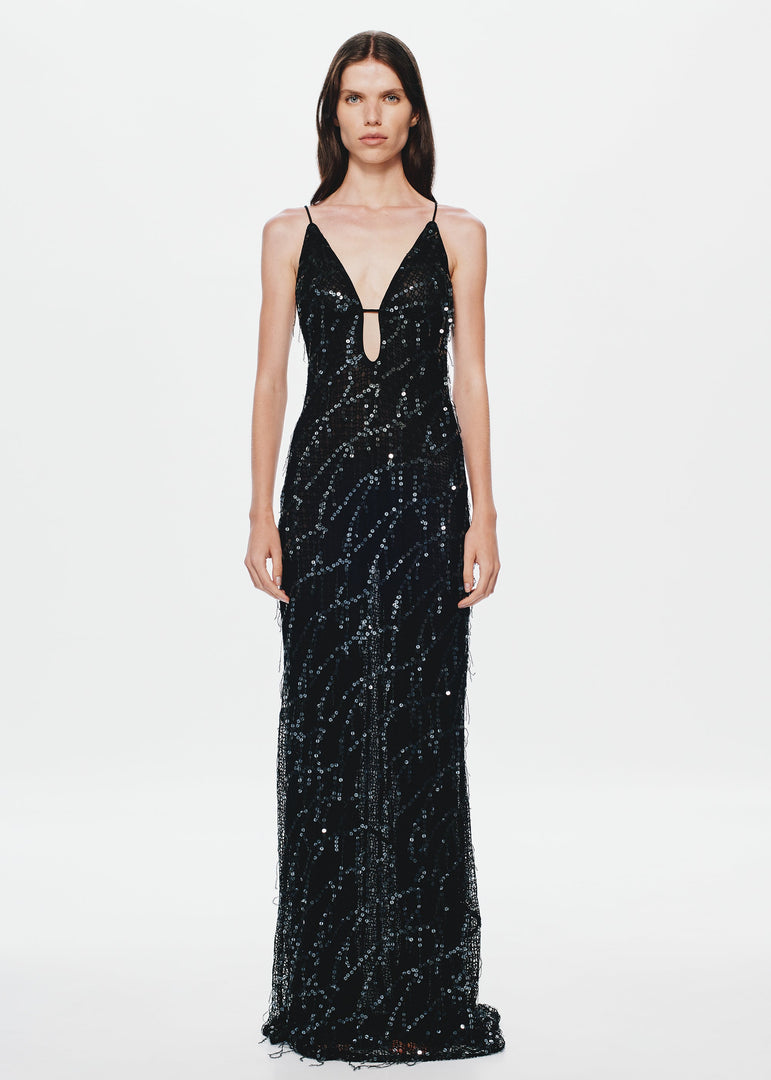 ONYX SEQUIN DRESS - BLACK