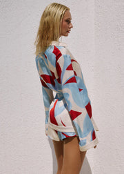 AMOREE LS WRAP SHIRT