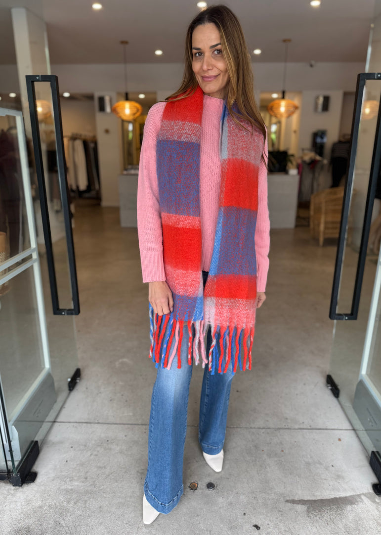 JAX SCARF BLUE RED