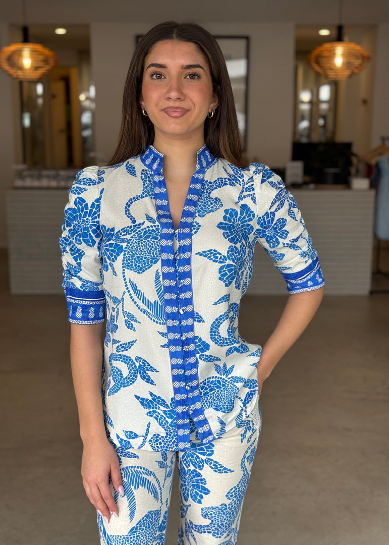 CALANTHA ROUCHED SHIRT