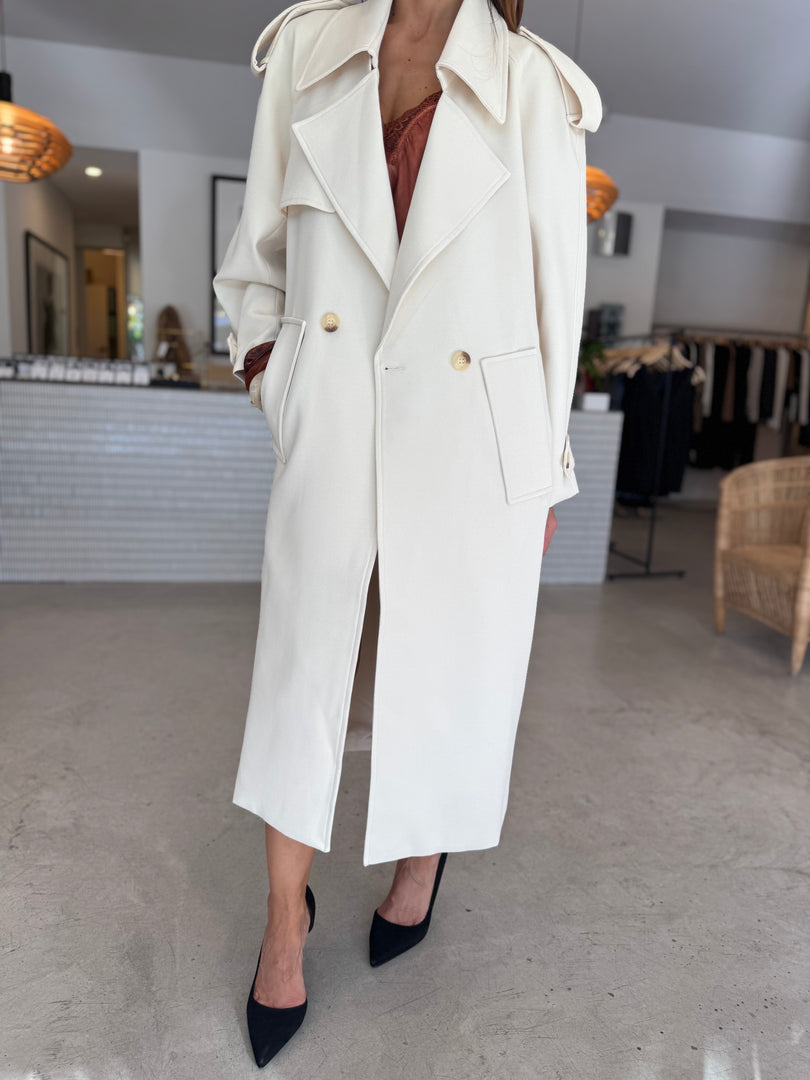DILLEN TRENCH COAT - IVORY