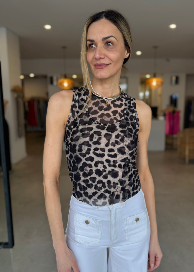 DISCOVERY MESH TANK LEOPARD