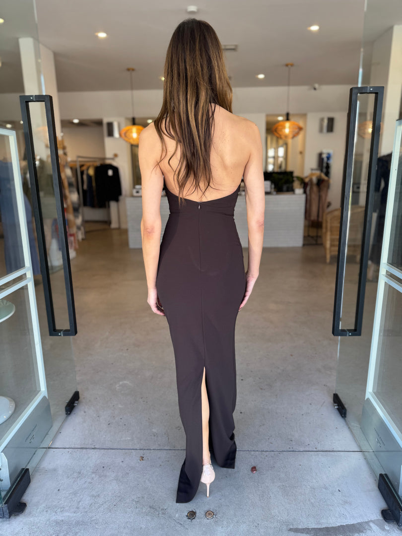 RHI GOWN -COFFEE