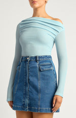 Load image into Gallery viewer, MENDEZ TWO WAY TOP - PALE BLUE
