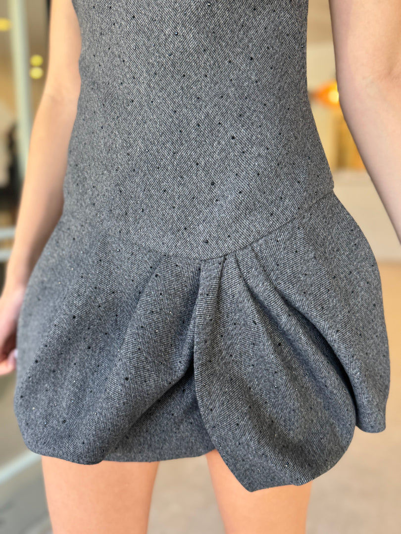 SHAE MINI DRESS CHARCOAL