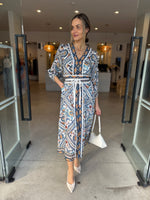 Load image into Gallery viewer, ALEXIS SILK COTTON MIDI DRESS
