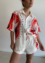 Load image into Gallery viewer, WESTERN SHORT SHIRT SET SAND JAFFA
