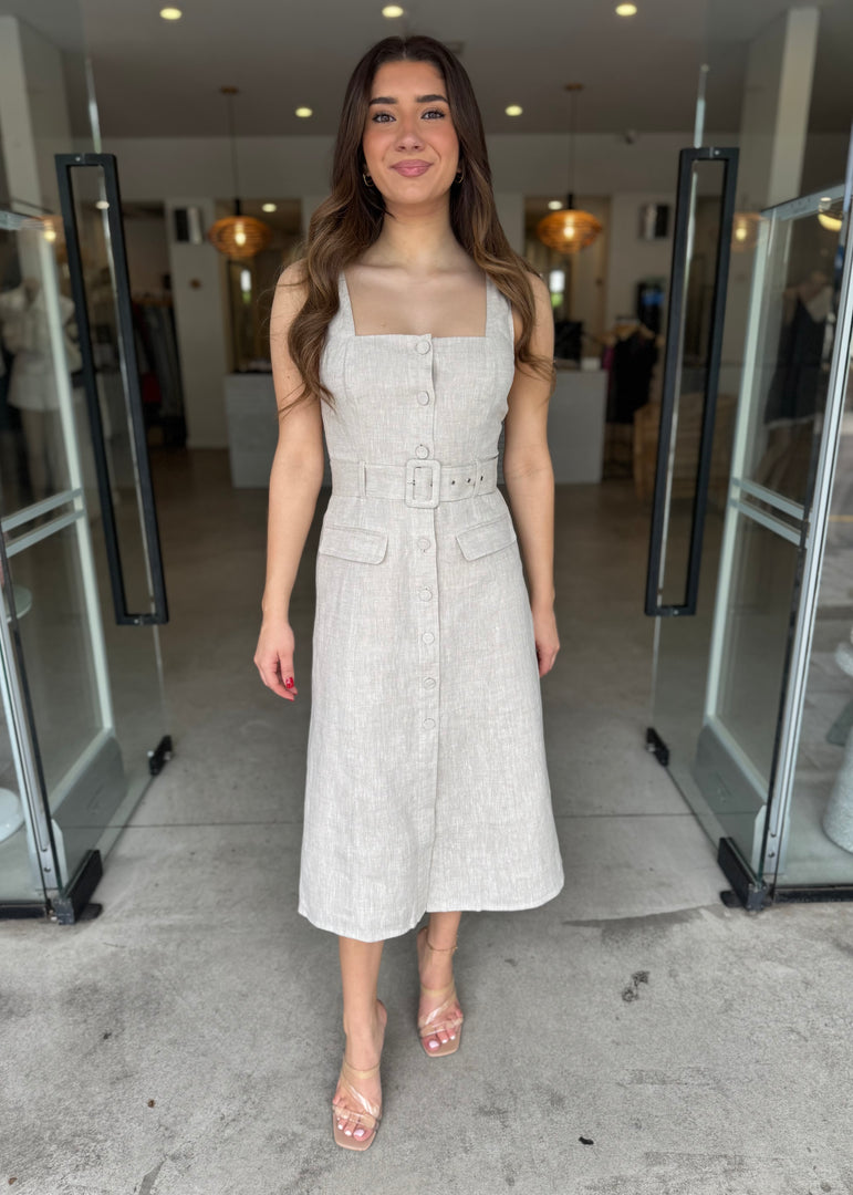 PORTSEA DRESS NATURAL
