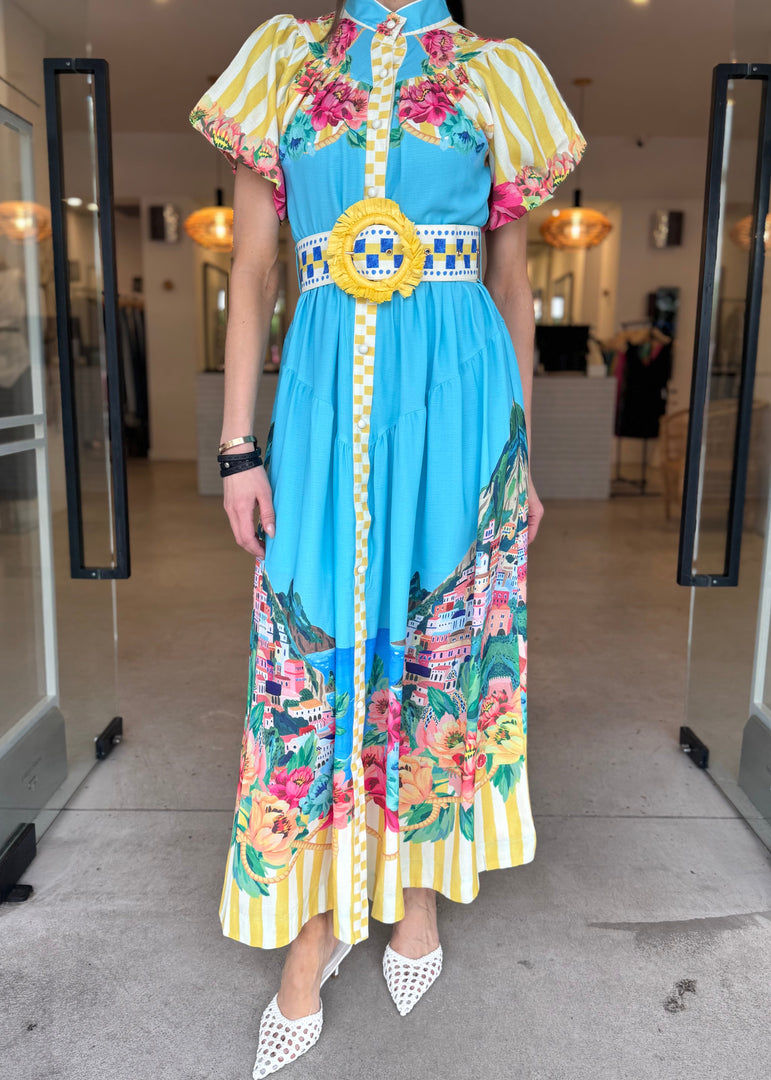 POSITANO MAXI DRESS LEMON