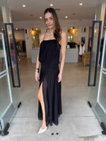 Load image into Gallery viewer, CAMILLE BLOUSON DRESS BLACK
