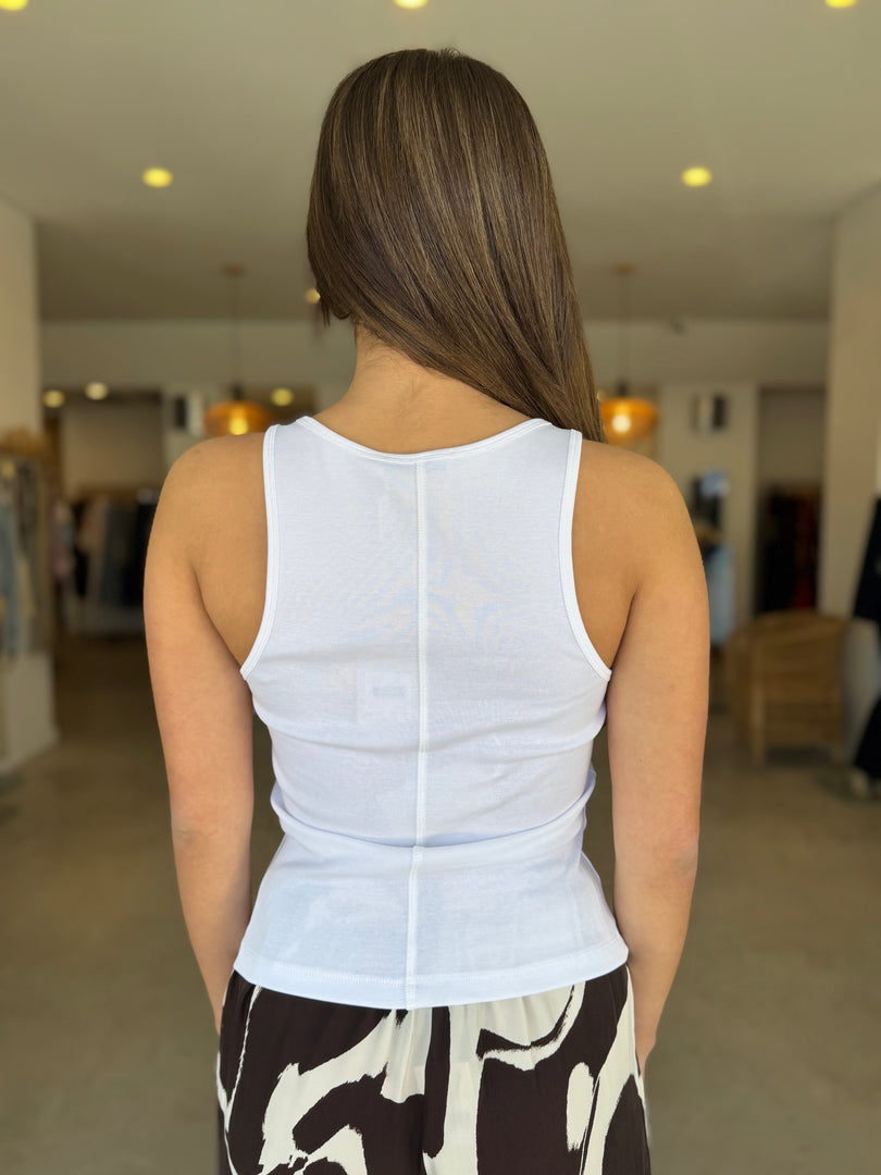 ORGANIC 90s SINGLET -WHITE
