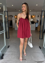 Load image into Gallery viewer, VIVIAN MINI DRESS - CHERRY
