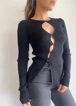 Load image into Gallery viewer, ALIENOR KEYHOLE TOP - BLACK
