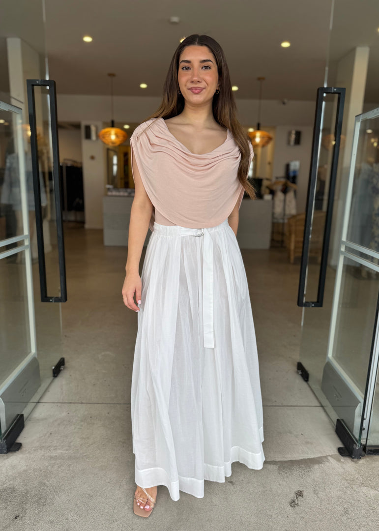 LYNNA MAXI SKIRT - WHITE