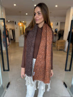 Load image into Gallery viewer, TULLY SCARF ORANGE BROWN
