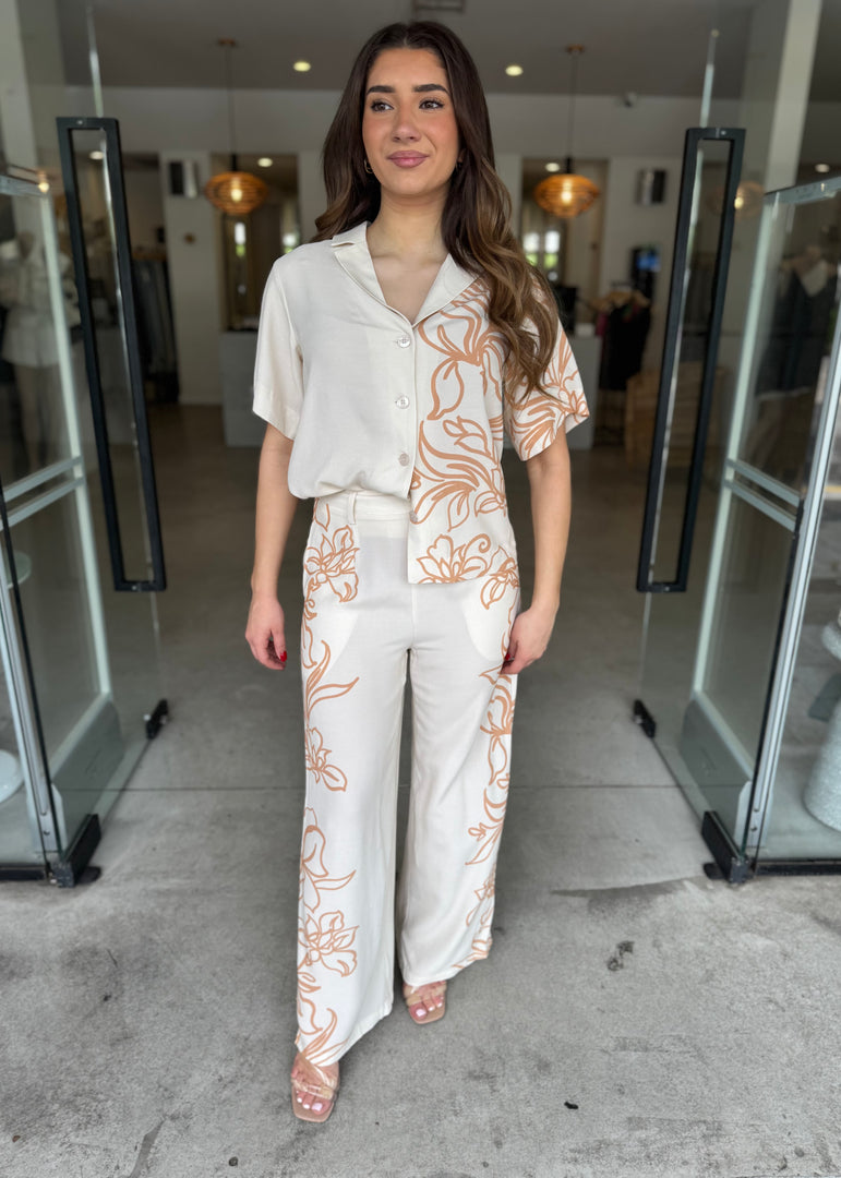 LOLITA SHIRT ECRU FLORAL