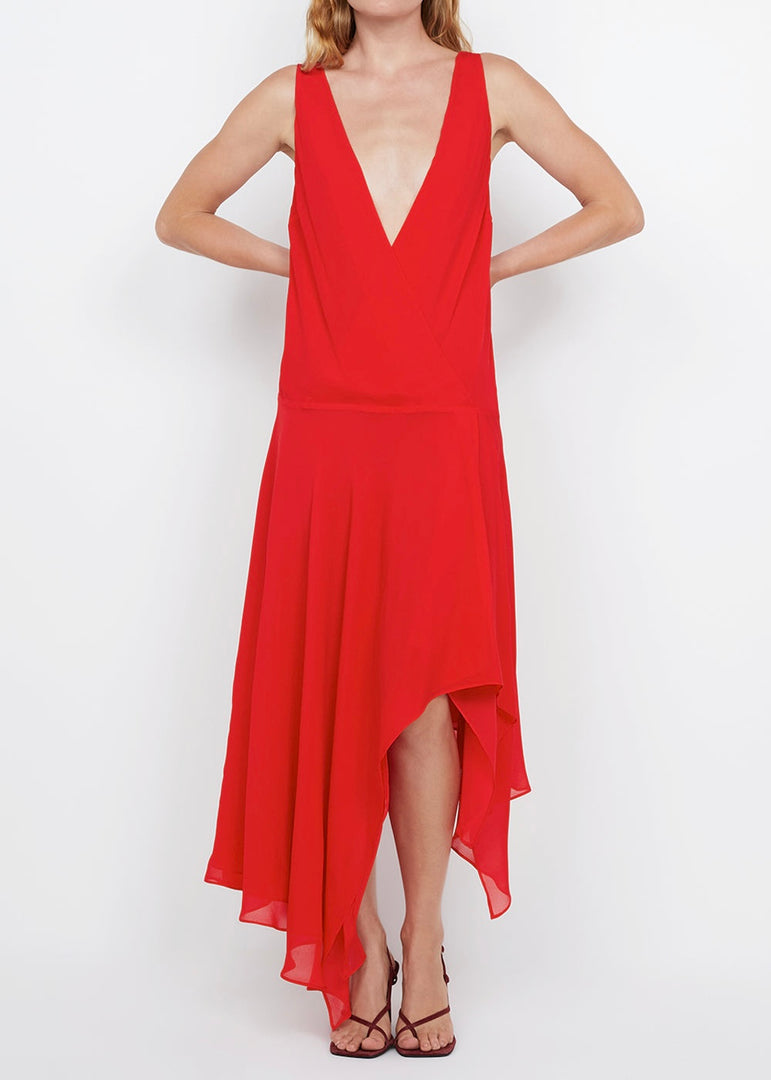 RHONE WRAP ASYM DRESS