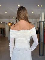 Load image into Gallery viewer, MIRA LS OFF SHOULDER TOP IVORY
