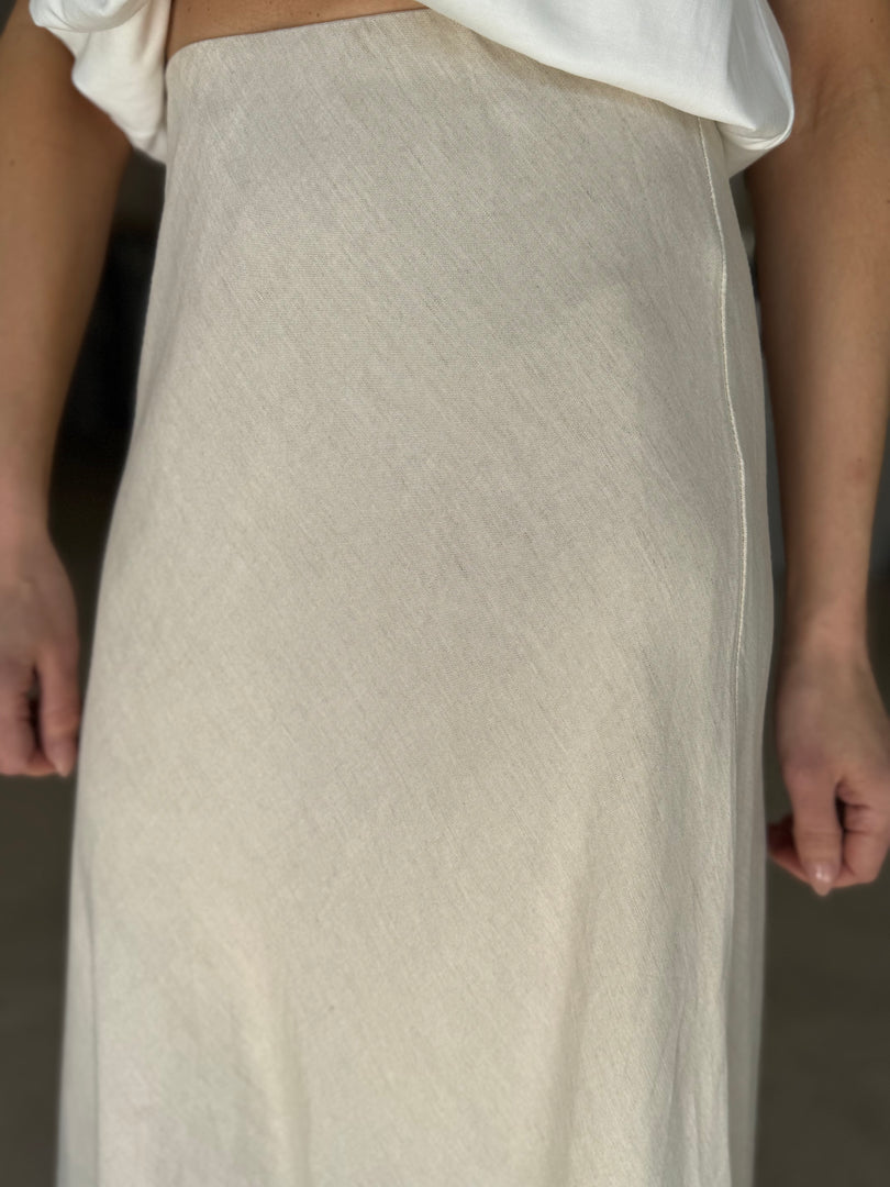 LAGOS LINEN SKIRT NATURAL