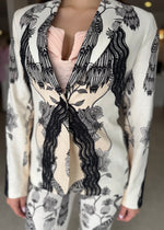 Load image into Gallery viewer, LEANDRO LACE TRIM BLAZER - IMPERIAL
