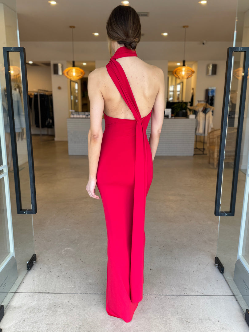 NICOLETTE JERSEY DRESS - CHERRY