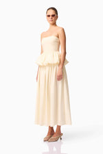 Load image into Gallery viewer, CURAAE DELIA TOP AND SKIRT SET IN WHITE