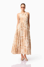 Load image into Gallery viewer, CURAAE SANDI COLLAR MIDI DRESS