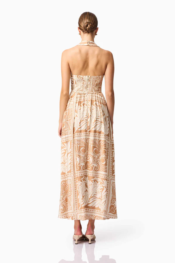 CURAAE SANDI COLLAR MIDI DRESS