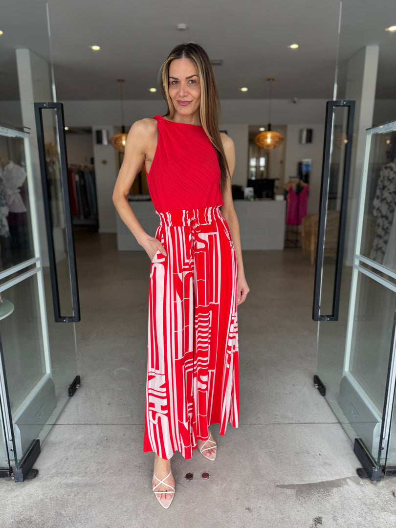 SUNSHINE WIDE PANT - FIRE & BLUSH