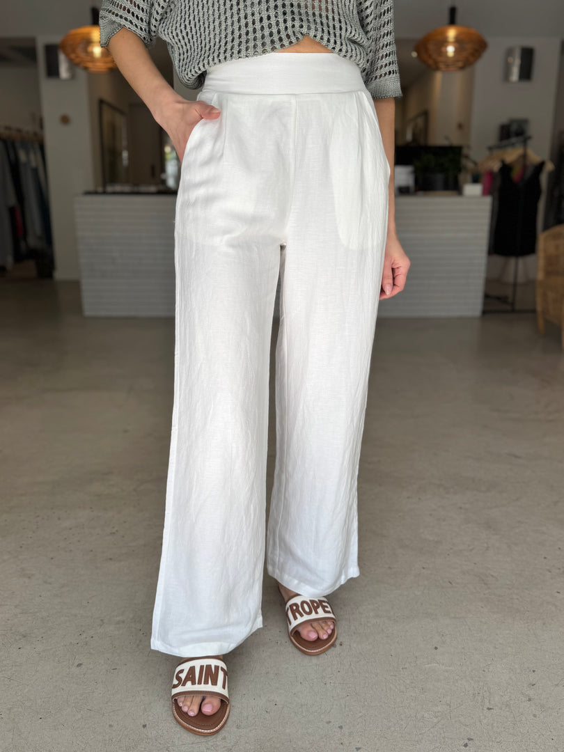 GUARDIAN LINEN PANT WHITE