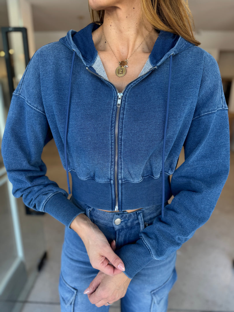 JEANIUS ZIP UP HOODIE