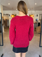 Load image into Gallery viewer, HEART ON SLEEVE KNIT - CHERRY
