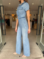 Load image into Gallery viewer, FIT FOR SUCCESS PALAZZO JUMPSUIT BLUE
