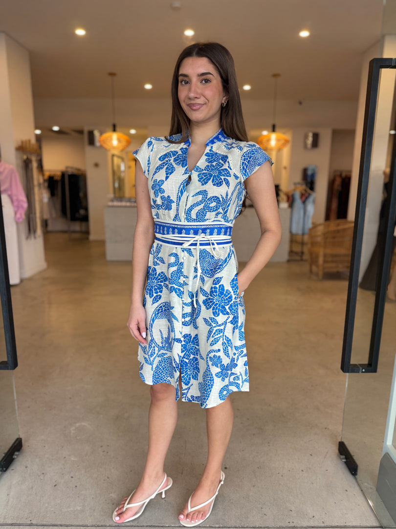 ADRIANA EMBROIDERED DRESS - MOSAIC