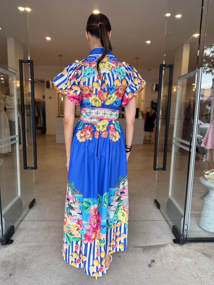 POSITANO MAXI DRESS BLUE