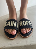 Load image into Gallery viewer, SAINT TROPEZ SLIDES - BLACK
