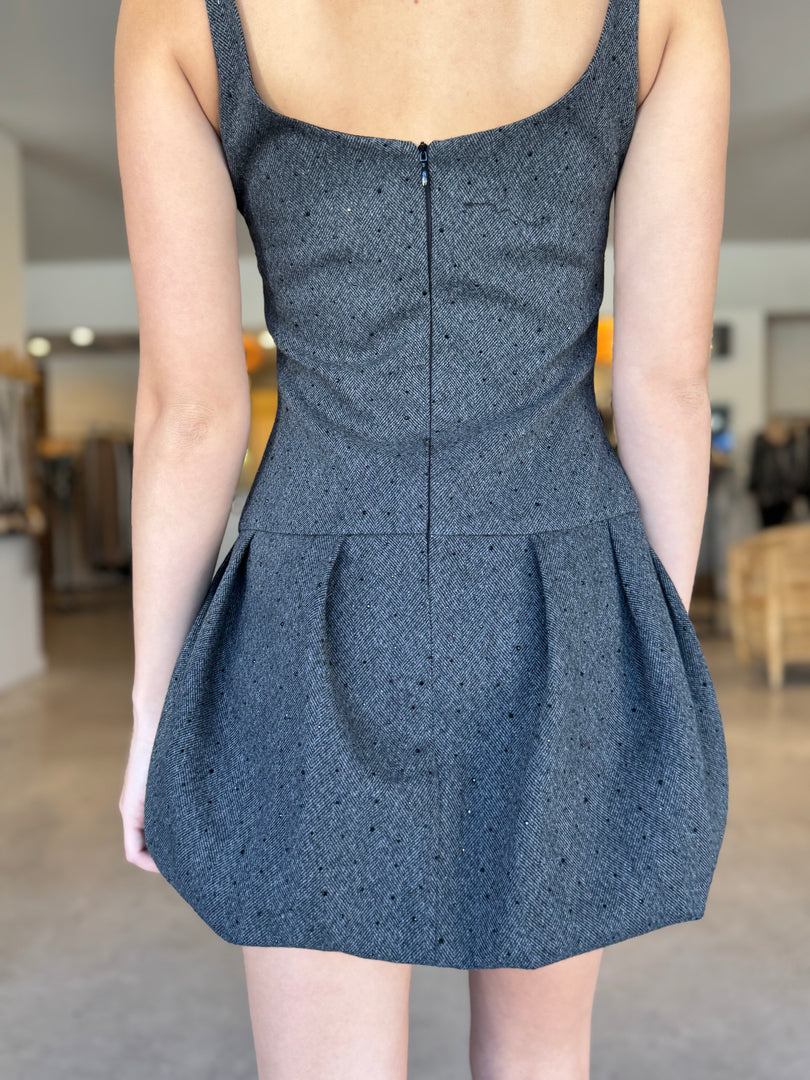 SHAE MINI DRESS CHARCOAL