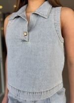 Load image into Gallery viewer, RIPTIDE DENIM TOP
