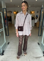 Load image into Gallery viewer, DOLCE LACE PANT - DARK CHOCOLATE
