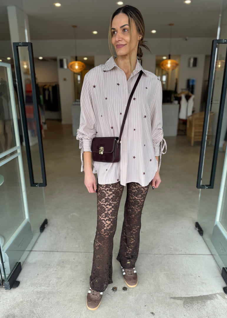 DOLCE LACE PANT - DARK CHOCOLATE