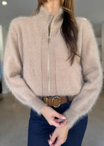 Load image into Gallery viewer, FELIX CASHMERE BOMBER - LATTE
