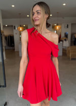 Load image into Gallery viewer, ELINOR OS MINI DRESS - RED
