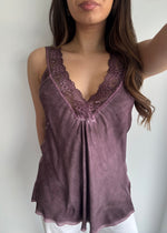 Load image into Gallery viewer, LACE CAMI * DARK PLOM
