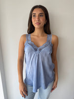 Load image into Gallery viewer, LACE CAMI * BLUE JEANS
