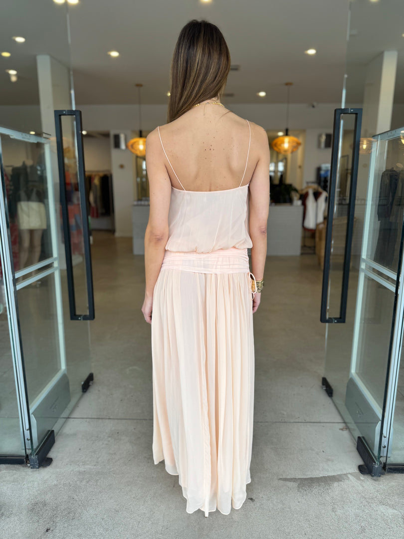 CAMILLE BLOUSON DRESS PEACH