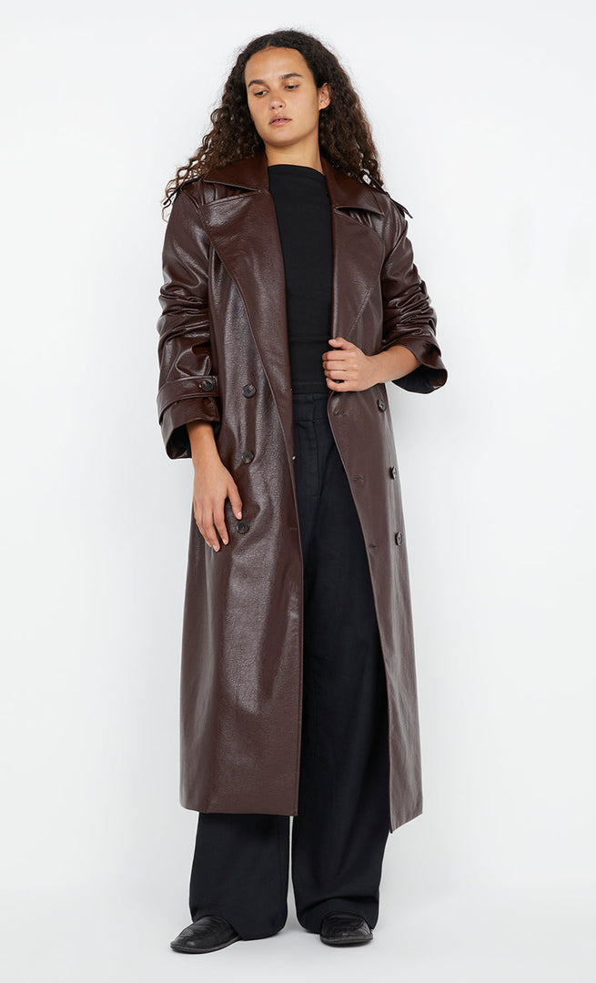 SCYLLA TRENCH COAT BURGUNDY